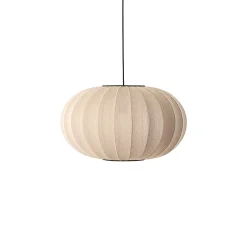 Outlet Made by Hand - Pendellampe - Knit-Wit 57 Oval Pendant - Sand Stone