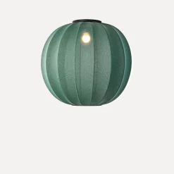 Discount Made by Hand - Pendellampe - Knit-Wit 60 Round Pendant LED - Tweed Green