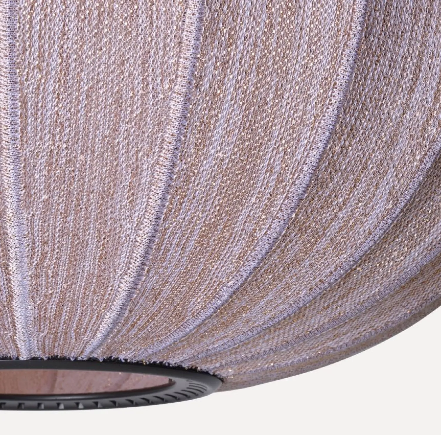 Hot Made by Hand - Pendellampe - Knit-Wit 45 Round Pendant LED - Anniversary Glitter Gold