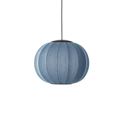 Hot Made by Hand - Pendellampe - Knit-Wit 45 Round Pendant LED - Blue Stone