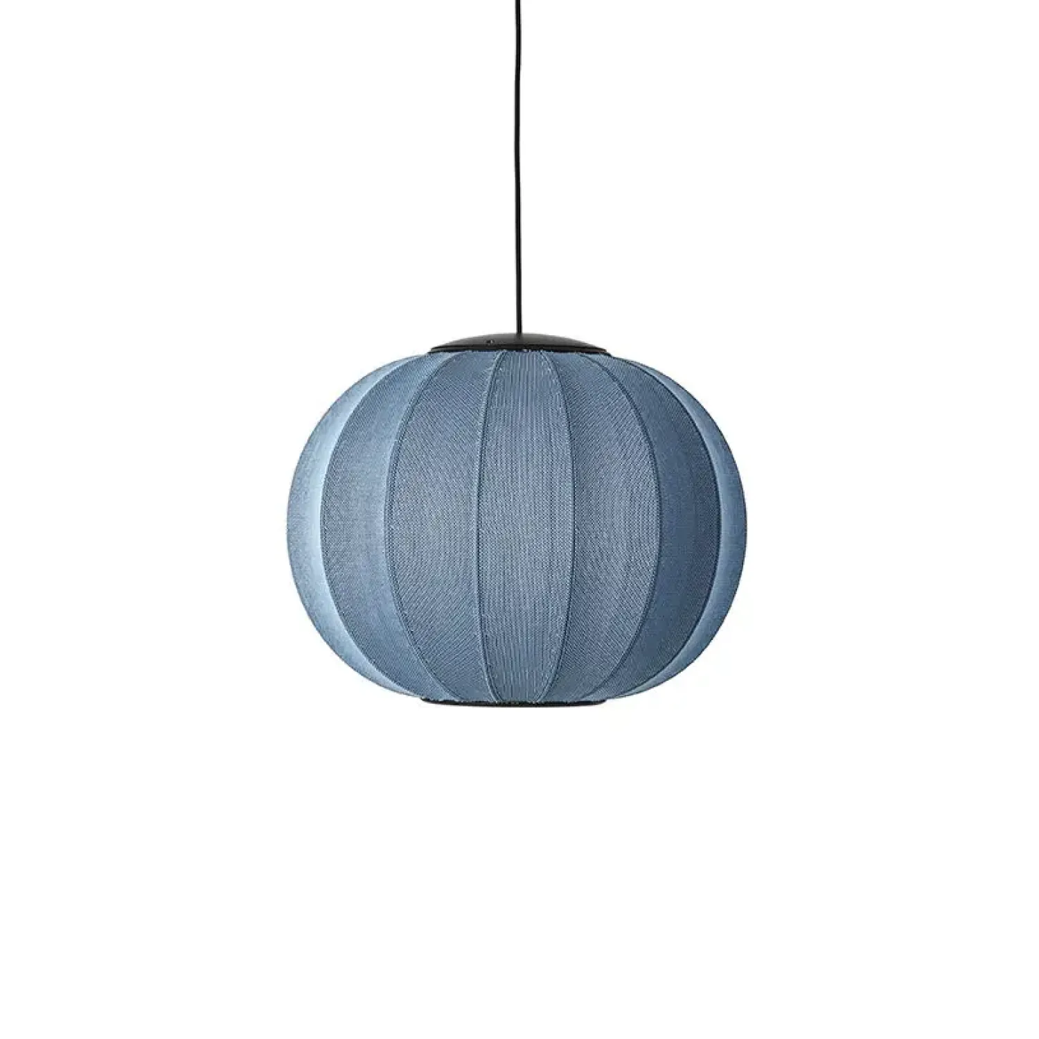 Hot Made by Hand - Pendellampe - Knit-Wit 45 Round Pendant LED - Blue Stone
