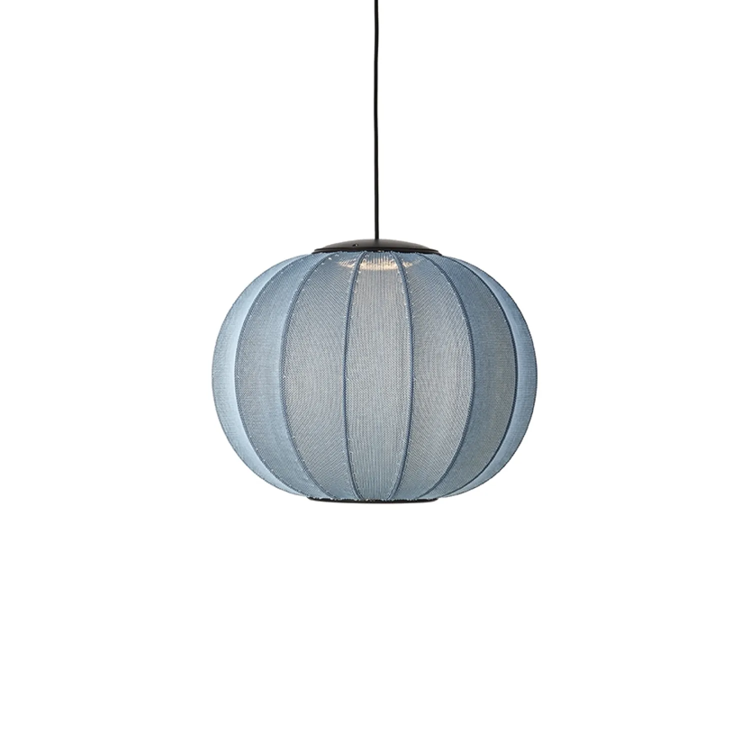 Hot Made by Hand - Pendellampe - Knit-Wit 45 Round Pendant LED - Blue Stone