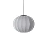 Hot Made by Hand - Pendellampe - Knit-Wit 45 Round Pendant LED - Silver