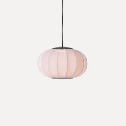 Hot Made by Hand - Pendellampe - Knit-Wit 45 Oval Pendant LED - Light Pink