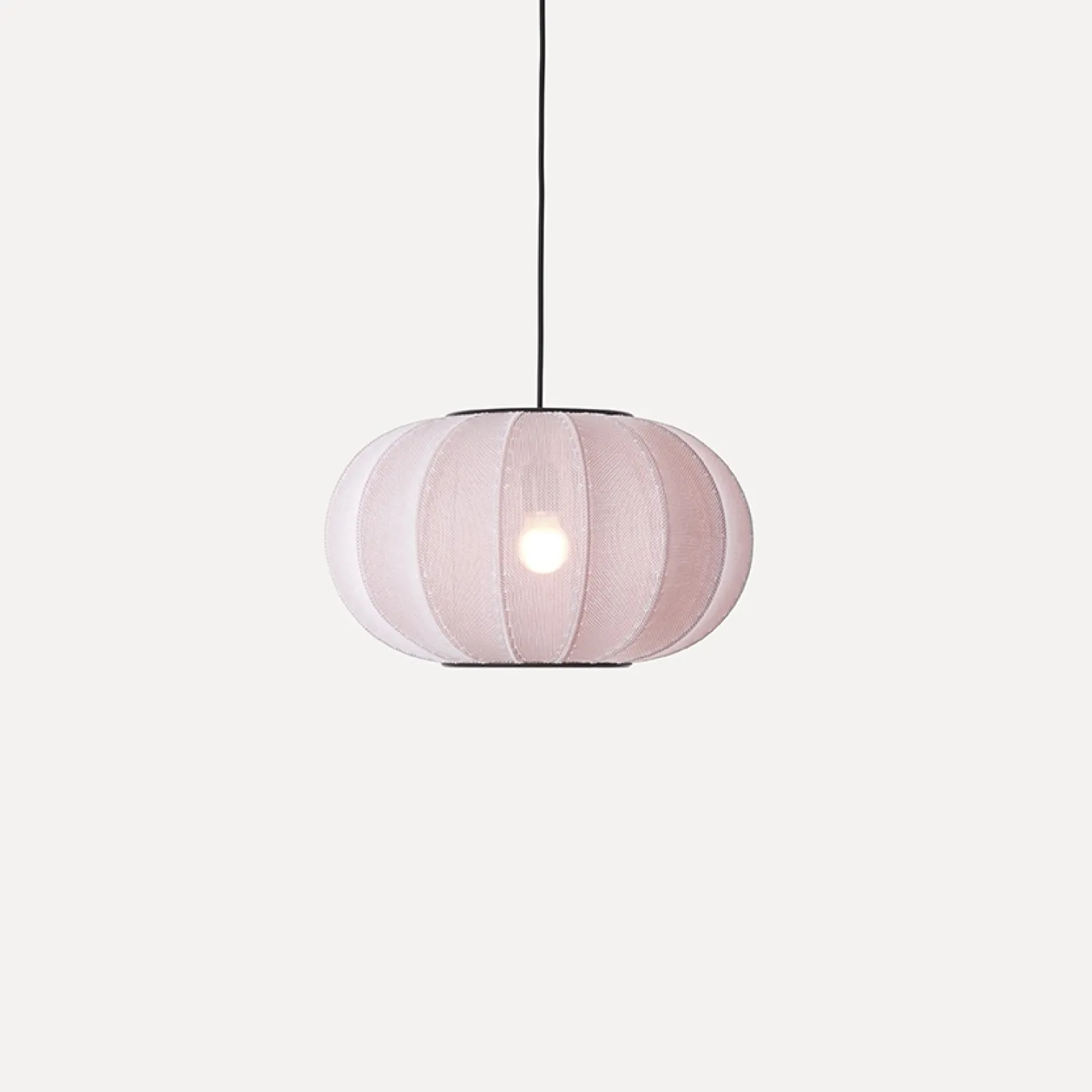 Outlet Made by Hand - Pendellampe - Knit-Wit 45 Oval Pendant - Light Pink
