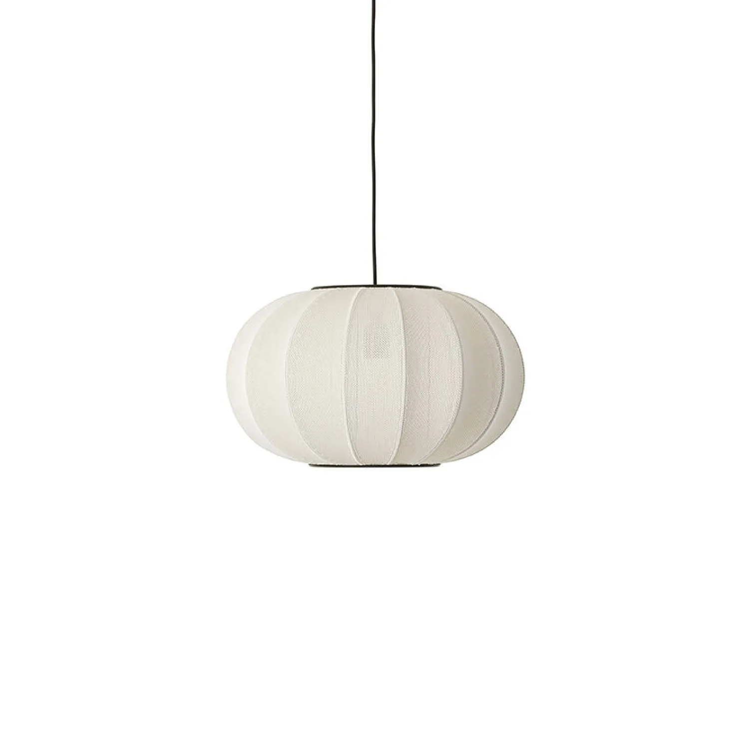 Clearance Made by Hand - Pendellampe - Knit-Wit 45 Oval Pendant - Pearl White