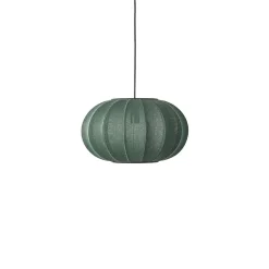Sale Made by Hand - Pendellampe - Knit-Wit 45 Oval Pendant - Tweed Green