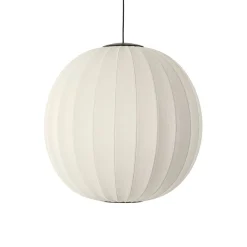 Sale Made by Hand - Pendellampe - Knit-Wit 75 Round Pendant LED - Pearl White
