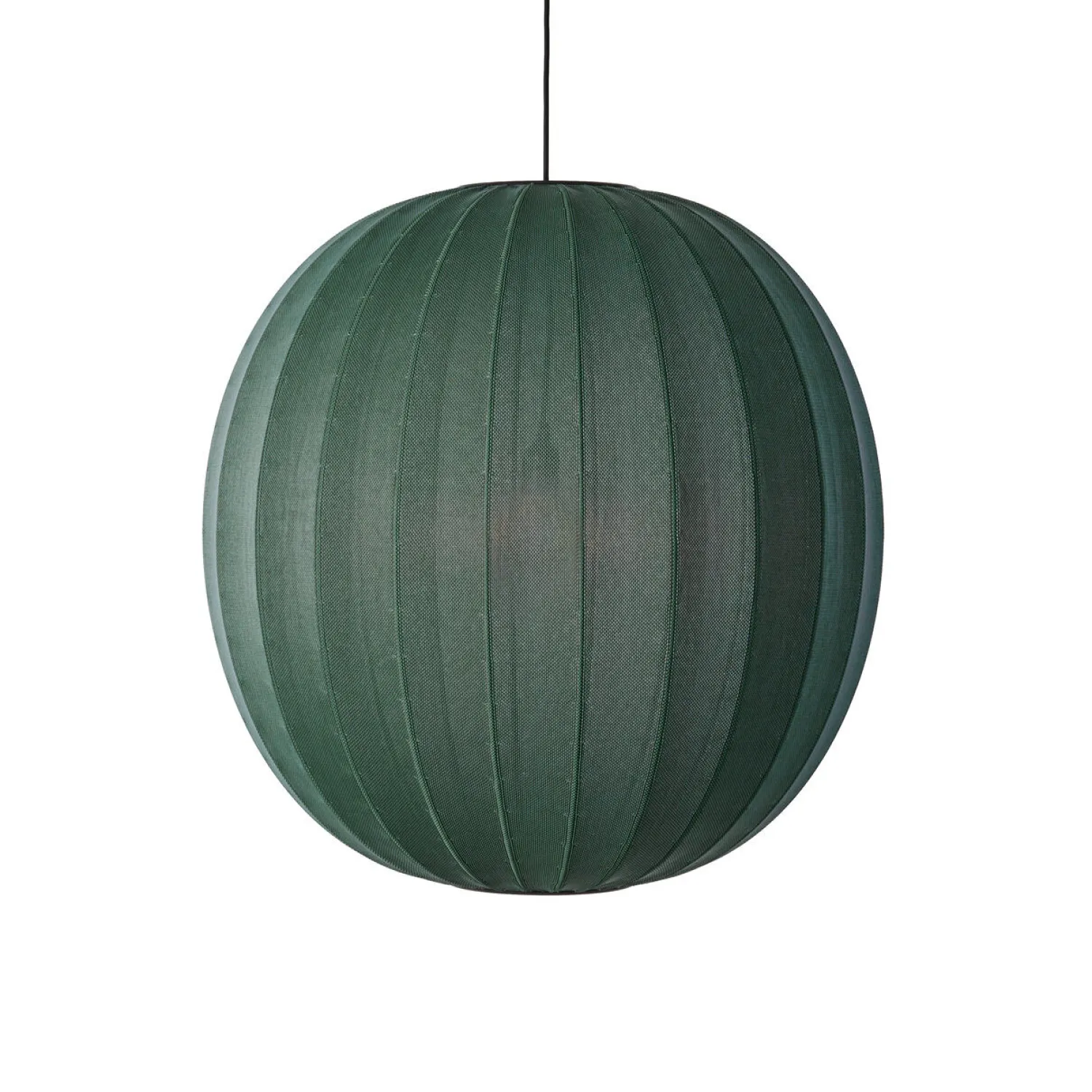 Online Made by Hand - Pendellampe - Knit-Wit 75 Round Pendant - Tweed Green
