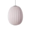 Hot Made by Hand - Pendellampe - Knit-Wit 65 High Oval Pendant LED - Light Pink