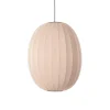 Best Made by Hand - Pendellampe - Knit-Wit 65 High Oval Pendant LED - Sand Stone