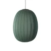 Online Made by Hand - Pendellampe - Knit-Wit 65 High Oval Pendant LED - Tweed Green