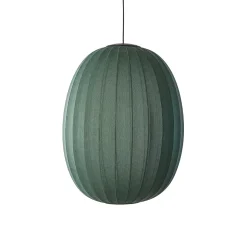 Online Made by Hand - Pendellampe - Knit-Wit 65 High Oval Pendant LED - Tweed Green