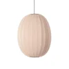 Hot Made by Hand - Pendellampe - Knit-Wit 65 High Oval Pendant - Sand Stone