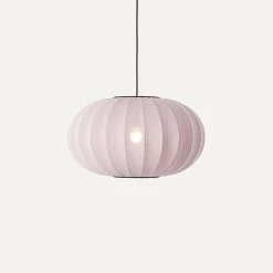 Clearance Made by Hand - Pendellampe - Knit-Wit 57 Oval Pendant - Light Pink