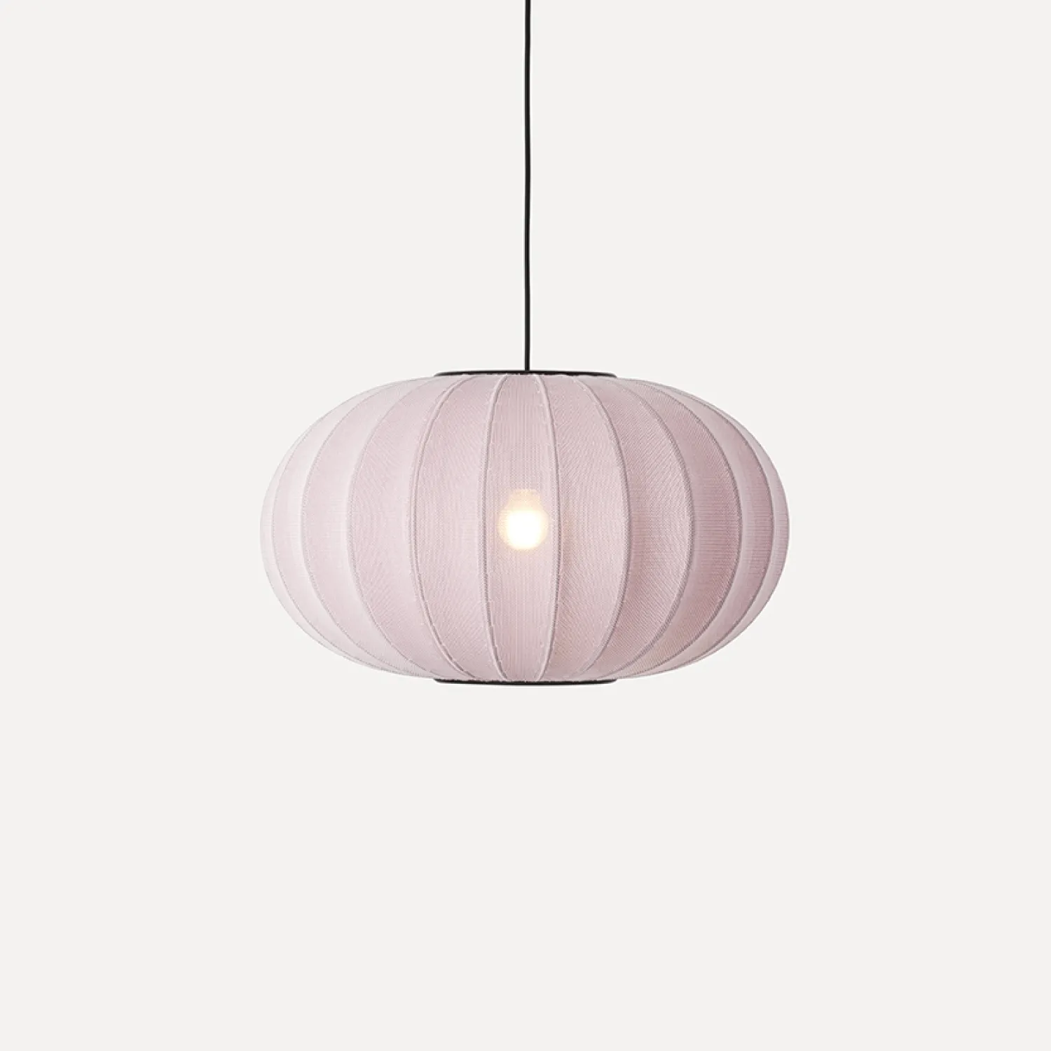 Clearance Made by Hand - Pendellampe - Knit-Wit 57 Oval Pendant - Light Pink