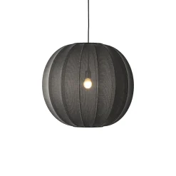 New Made by Hand - Pendellampe - Knit-Wit 60 Round Pendant - Black
