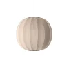 New Made by Hand - Pendellampe - Knit-Wit 60 Round Pendant - Sand Stone