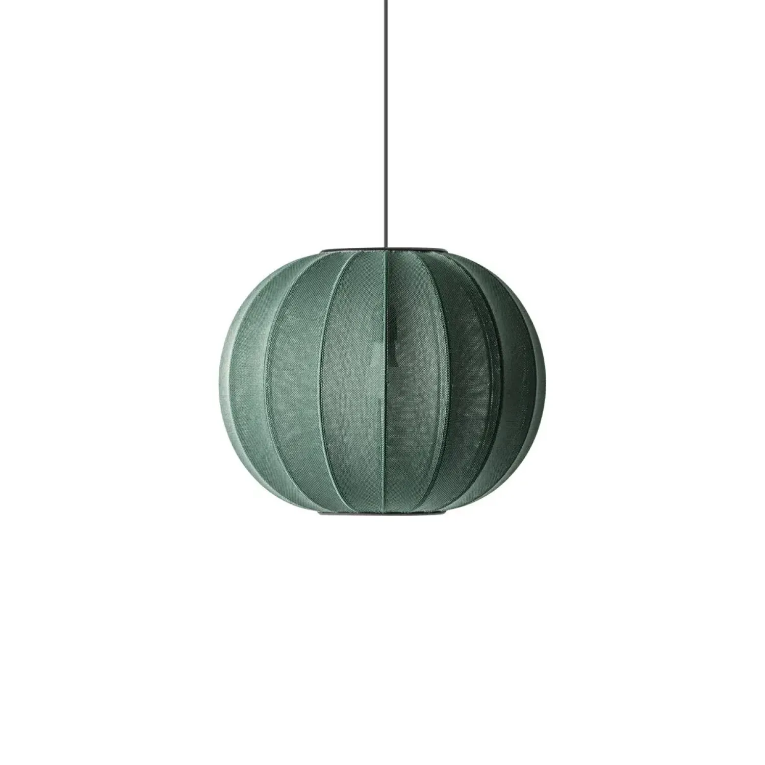 Online Made by Hand - Pendellampe - Knit-Wit 45 Round Pendant - Tweed Green