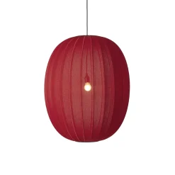 Outlet Made by Hand - Pendellamper - Knit-Wit 65 High Oval Pendant - Maple Red