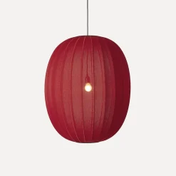 Outlet Made by Hand - Pendellamper - Knit-Wit 65 High Oval Pendant - Maple Red