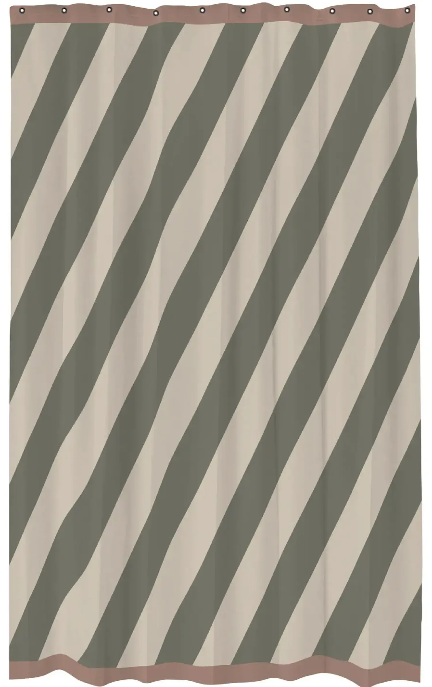 Discount Mette Ditmer - DIAGONAL shower curtain - Dark olive