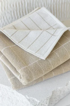 Clearance Mette Ditmer - FLINESTEN håndklæde, Sand / Off-white
