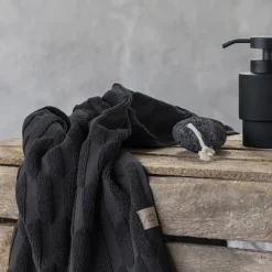 Clearance Mette Ditmer - GEO gæstehåndklæde (2-pack) - Sort