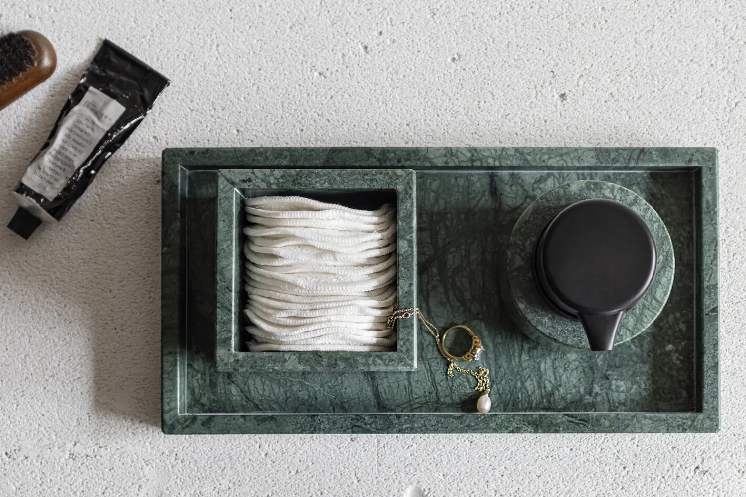 Mette Ditmer - MARBLE deco tray - Dark forest