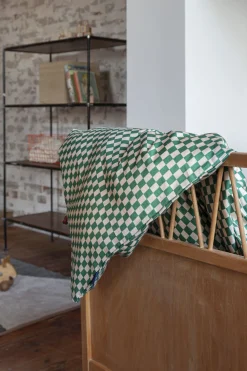 Mette Ditmer - MINI baby bed set - Pine green / Tan