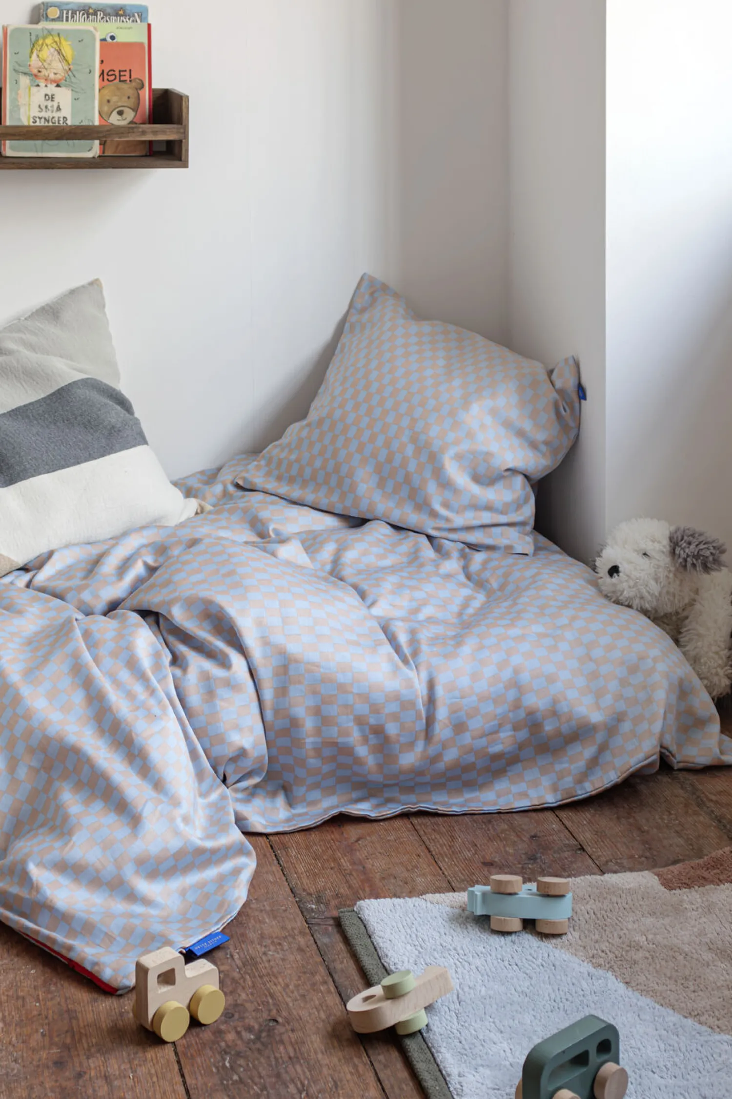 Clearance Mette Ditmer - MINI junior bed set - Light blue / Tan