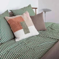Hot Mette Ditmer - MINI-sengesæt - Pine green/Tan - W140 x L200 cm
