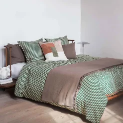 Online Mette Ditmer - MINI-sengesæt - Pine green/Tan - W200 x L220 cm