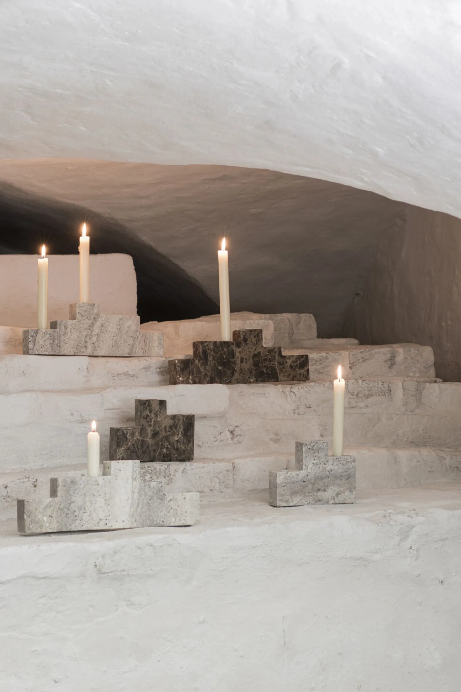 Outlet Mette Ditmer - STEP six-lysestage - Chalk