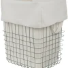 Mette Ditmer - STORE-IT trådkurv med bomuldspose - Large - Thyme green