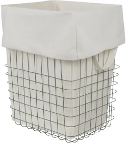 Mette Ditmer - STORE-IT trådkurv med bomuldspose - Large - Thyme green