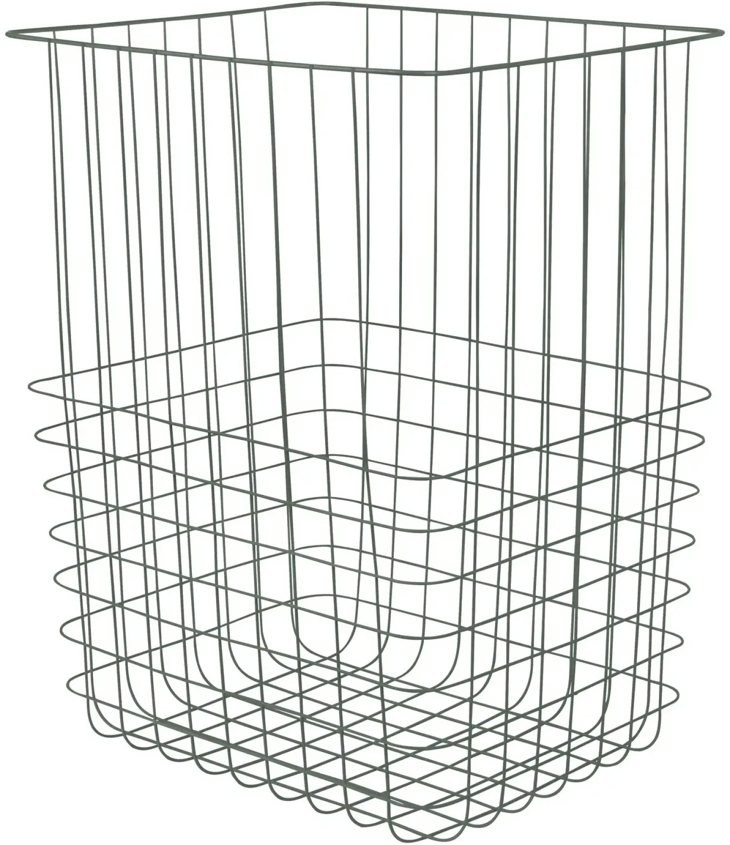 Mette Ditmer - STORE-IT trådkurv med bomuldspose - Large - Thyme green