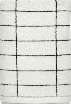 New Mette Ditmer - TILE gæstehåndklæde, 2 stk., Sort / Off-white