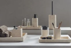 Clearance Mette Ditmer - TRAVERTINE toothbrush holder - Linen