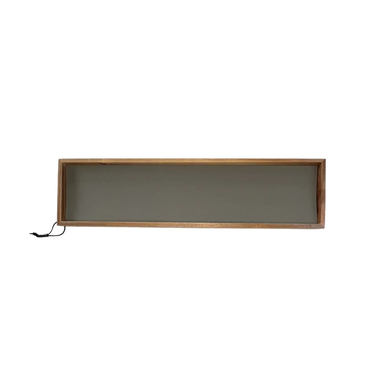 Clearance MILLE W NORDISK DESIGN - Bakke i træ - Grå læder - 15 x 60 cm.