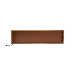 Clearance MILLE W NORDISK DESIGN - Bakke i træ - Cognac læder - 15 x 60 cm.