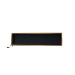 Best MILLE W NORDISK DESIGN - Bakke i træ - Sort læder - 15 x 60 cm.