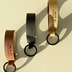 Sale MILLE W NORDISK DESIGN - Nøglering - Grå læder