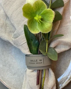 Clearance MILLE W NORDISK DESIGN - Servietring - Grå læder