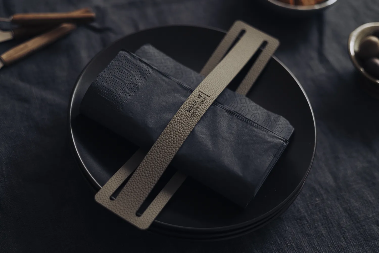 Sale MILLE W NORDISK DESIGN - Servietholder - Grå læder