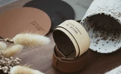 Best MILLE W NORDISK DESIGN - Servietring - Beige læder