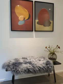 Hot Misha Lammeskind - Grå - Ægte skind - 50x85 cm