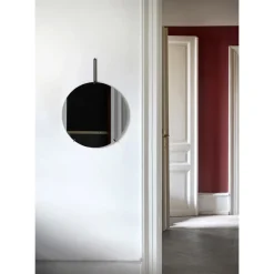 Discount MOEBE - Væg spejl - 50 cm, sort - Wall Mirror Ø50 cm - Black