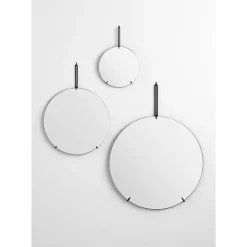 Discount MOEBE - Væg spejl - 50 cm, sort - Wall Mirror Ø50 cm - Black