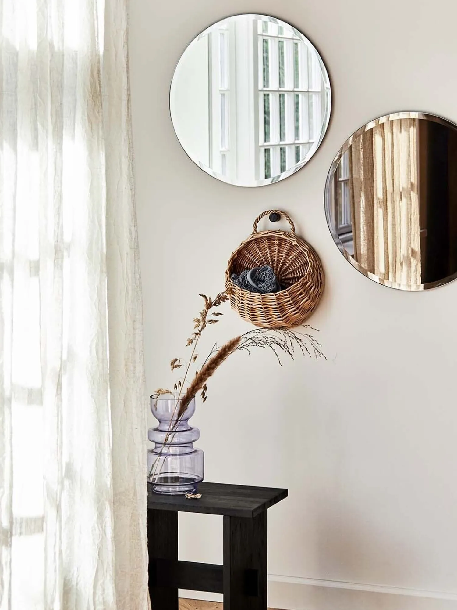 Outlet Moudhome - FACET rundt spejl Ø50 cm - Bronze
